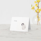 Sorry Schattigee Penguin Kaart van MiKa Art (Gele Bloem)