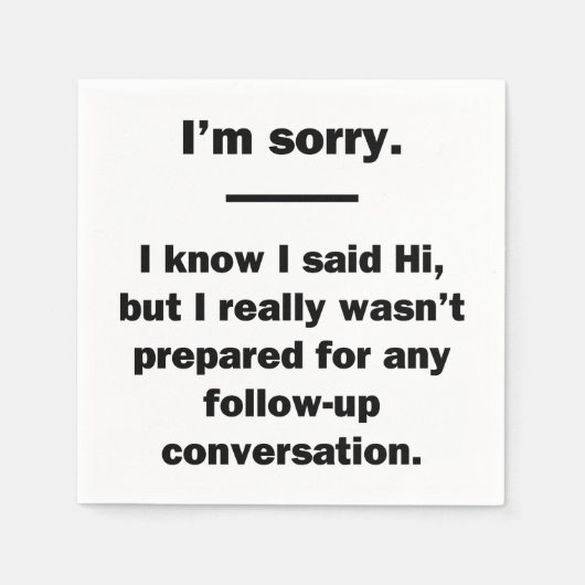 Sorry. Servet (Voorkant)