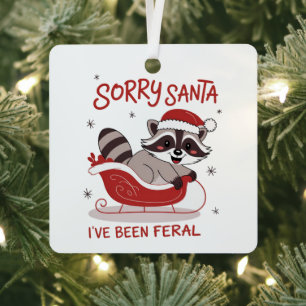 Sorry Sint, ik ben wild geweest Funny Kerstmis Metalen Ornament