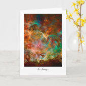 Sorry, Spijt, Verontschuldig je - Carina Nebula St Kaart (Gele Bloem)