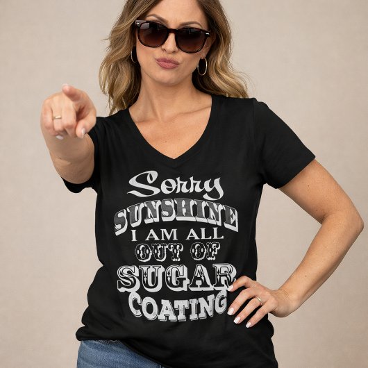 Sorry Sunshine Grappig T-shirt (ZWART)