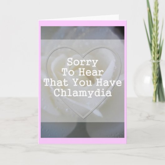 Sorry te horen dat je chlamydia hebt kaart (Voorkant)