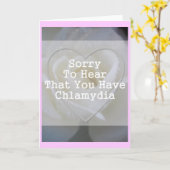 Sorry te horen dat je chlamydia hebt kaart (Gele Bloem)