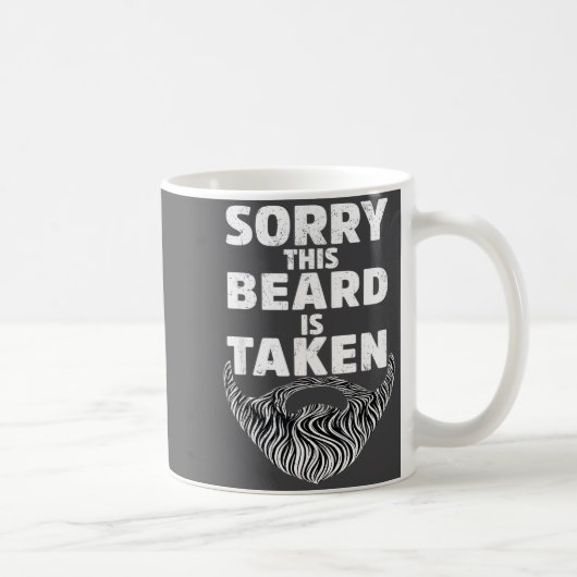 Sorry This Beard Is Taken Valentine Gift Heart Men Koffiemok (Rechts)