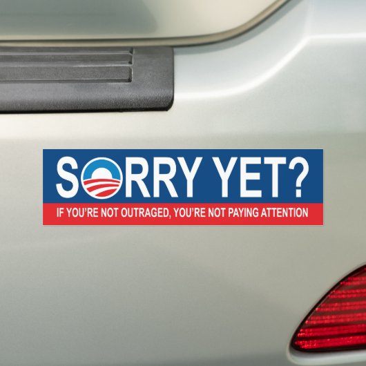 Sorry toch? Anti Obama Bumpersticker (Op auto)