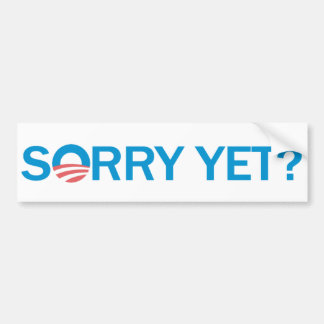 Sorry toch? Anti-Obama Bumpersticker