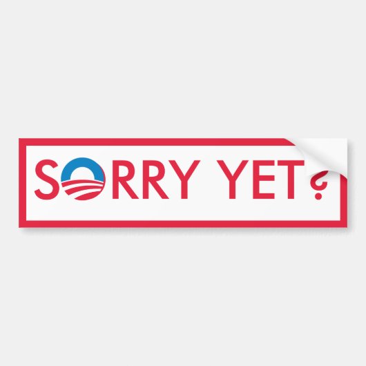 Sorry toch? bumpersticker (Voorkant)