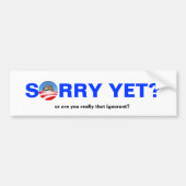 Sorry toch? bumpersticker (Voorkant)