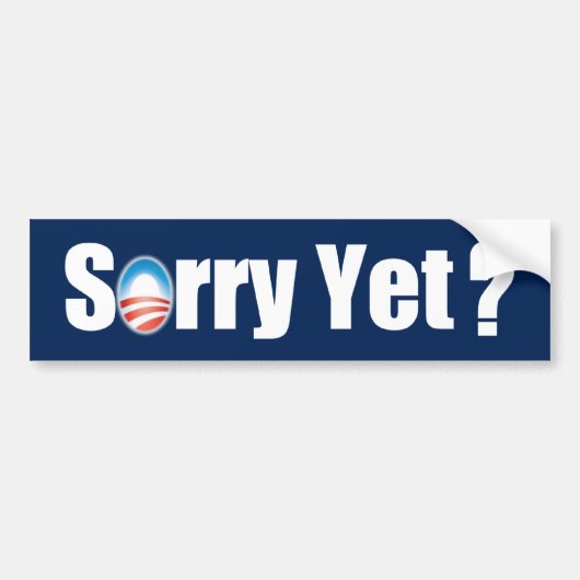 Sorry toch? bumpersticker (Voorkant)