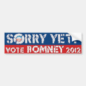 Sorry toch? Stemming: Romney Bumpersticker (Voorkant)