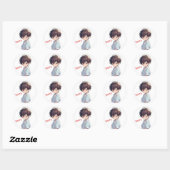 Sorry trieste Schattigee Anime Boy Ronde Sticker (Vel)