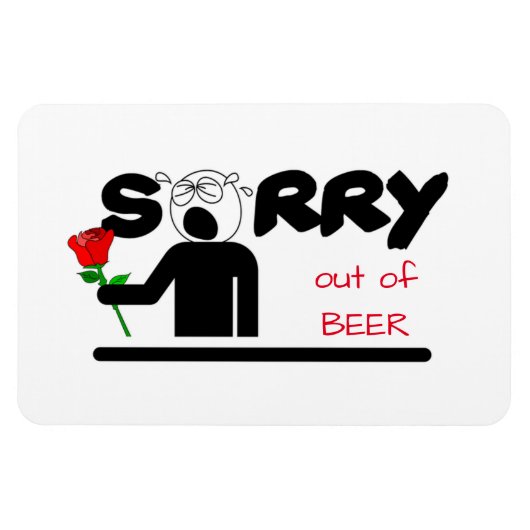 Sorry uit bier magneet (Horizontaal)