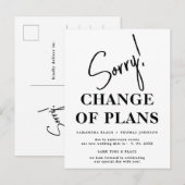 Sorry Uitgestelde Trouwdatum Aankondiging Briefkaa (Voorkant / Achterkant)
