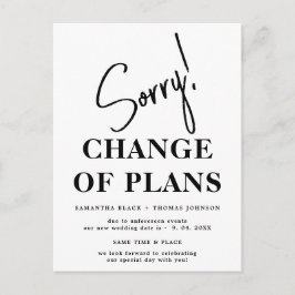 Sorry Uitgestelde Trouwdatum Aankondiging Briefkaa