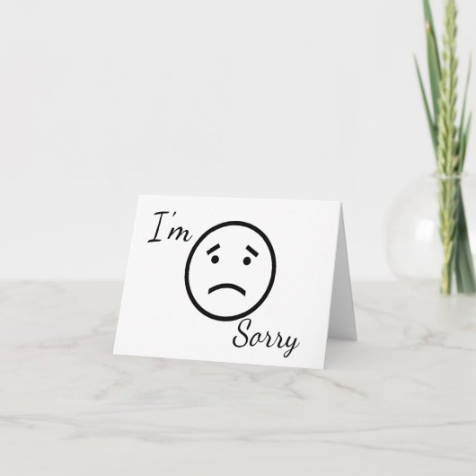 Sorry verjaardagskaart bedankkaart (Voorkant)