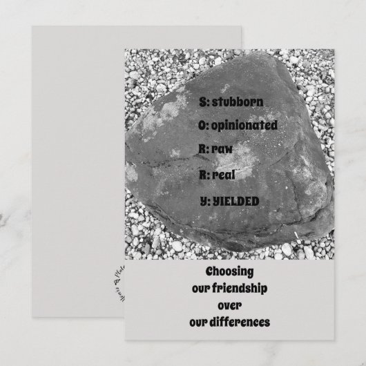 Sorry, vlakke Wenskaart (Voorkant / Achterkant)