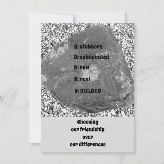 Sorry, vlakke Wenskaart (Voorkant)