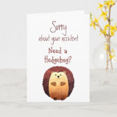 Sorry voor Accident Flowers Fun Hedegg Hug Kaart (Gele Bloem)