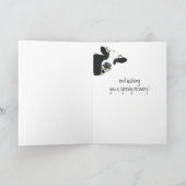 Sorry voor Accident Flowers Fun Koe Holstein Kaart (Binnen)