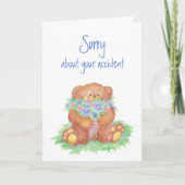 Sorry voor Accident FlowersTeddy Beer  Kaart (Voorkant)