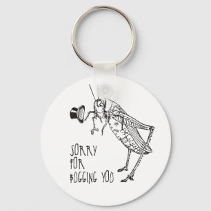 Sorry voor afluisteren:  sprinkhaan / cricket sleutelhanger