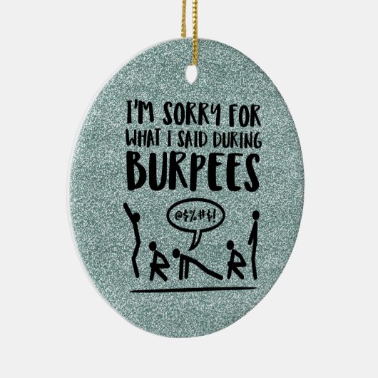 Sorry voor bruinkoolvis (glitter) keramisch ornament (Rechts)