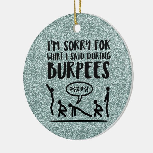 Sorry voor bruinkoolvis (glitter) keramisch ornament (Links)