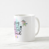 Sorry voor de gemene verschrikkelijk accurate ding koffiemok (Voorkant rechts)