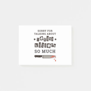 SORRY VOOR HET DENKEN OVER ERNSTIGE KILLER ZOVEEL POST-IT® NOTES