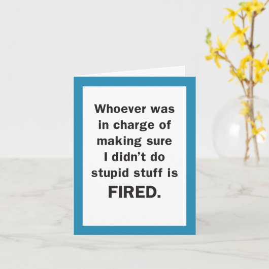 Sorry voor het doen van stomme dingen / grappig kaart (Gele Bloem)