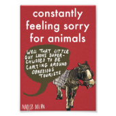Sorry voor het eten van dieren foto afdruk (Voorkant)