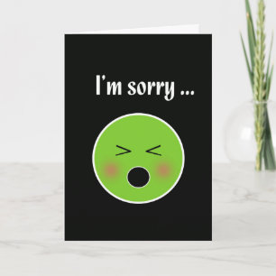 Sorry voor het overgeven - humoristische verontsch kaart