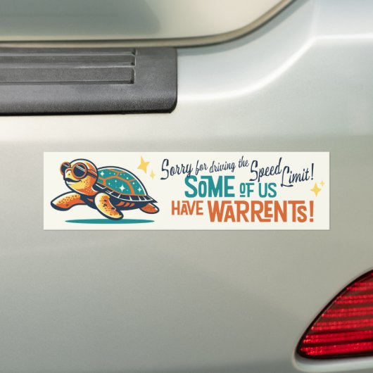 Sorry voor het rijden van de snelheidslimiet! bumpersticker (Op auto)