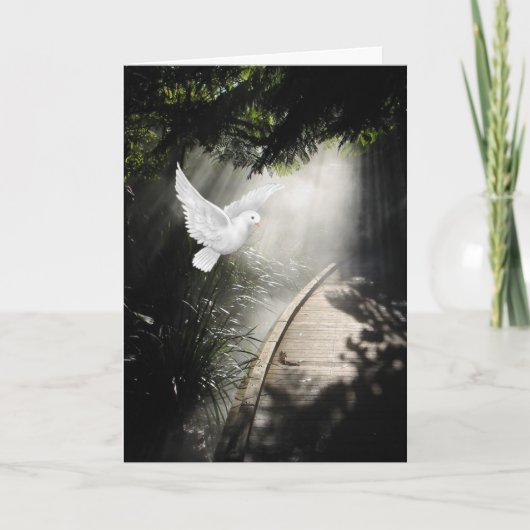 Sorry voor het verlies sympathie kaart met duif (Voorkant)