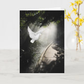 Sorry voor het verlies sympathie kaart met duif (Gele Bloem)