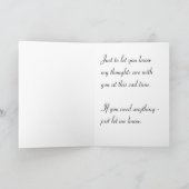 Sorry voor het verlies [van een persoon] kaart (Binnen)