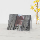 Sorry voor het verlies van je baan... kaart (Gele Bloem)