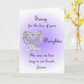 Sorry voor het verlies van je dochter kaart (Gele Bloem)