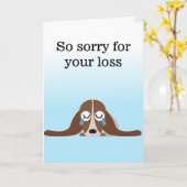 Sorry voor het verlies van je hond kaart (Gele Bloem)