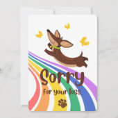 Sorry voor het verlies van je Kaart (Voorkant)