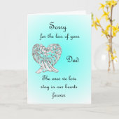 Sorry voor het verlies van je vader kaart (Gele Bloem)