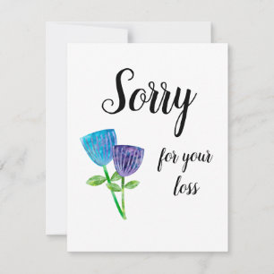 Sorry voor het verlies van Pet Sympathy  Floral Fl Kaart