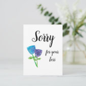 Sorry voor het verlies van Pet Sympathy  Floral Fl Kaart (Staand voorkant)