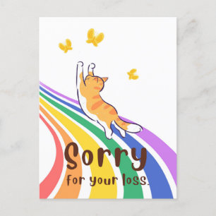 Sorry voor het verlies van uw kat-postkaart briefkaart