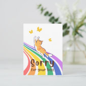 Sorry voor het verlies van uw kat-postkaart briefkaart (Staand voorkant)