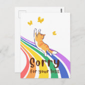 Sorry voor het verlies van uw kat-postkaart briefkaart (Voorkant / Achterkant)