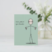 Sorry voor je darmen briefkaart (Staand voorkant)