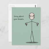 Sorry voor je darmen briefkaart (Voorkant / Achterkant)