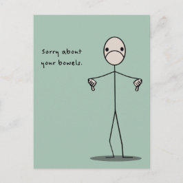 Sorry voor je darmen briefkaart