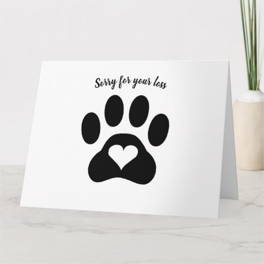 Sorry voor je verlies bedankkaart (Voorkant)